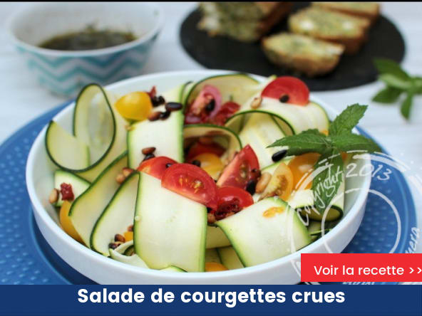 Salade de courgettes crues